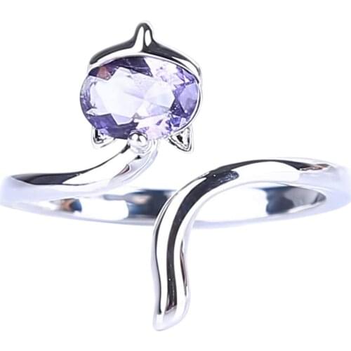 New Design Fashion Women Natural Garnet Style Open Finger Ring Wedding Engagement Ring Party Jewelry Gift Accessories