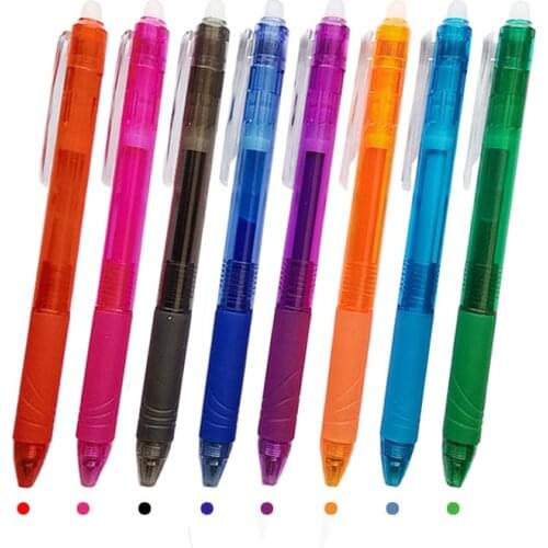 0.5mm Magic Erasable Pen Press Gel Pen Set Erasable Pen Stationery Replaceable Refills Washable Handle Writing Drawing Supplies