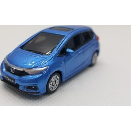 1:64 Diecast Model for Honda Fit 2018 Sport Blue Minicar Alloy Toy Car Miniature Gifts Jazz