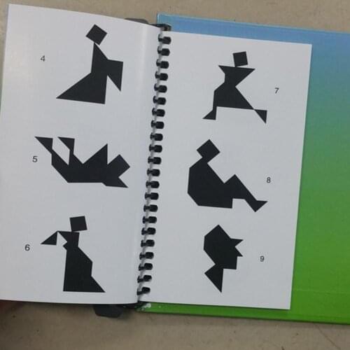 150 Puzzles Book Magnetic Tangram Children Kids Challenge IQ Educational Toy