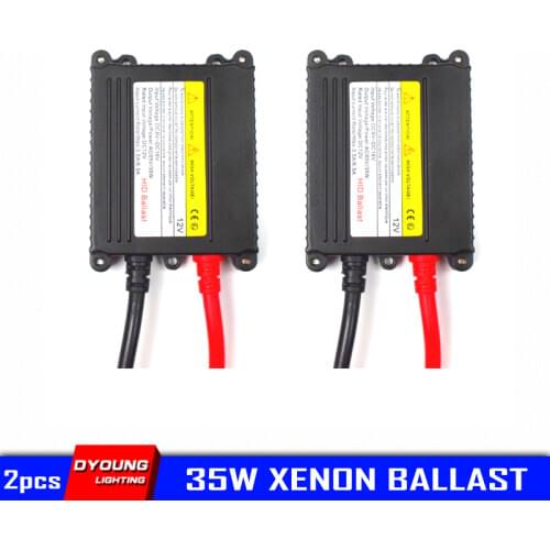 Free Shipping 2Pcs 35W Ballast For Hid Kit Xenon Bulb H4 H7 H1 H3 H8 H9 9005 HB3 9006 HB4 9012 Hir2 880 H27 D2S 12V DC Dyoung