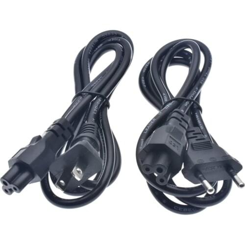 1.2m EU/US Plug to C5 AC Power Supply Adapter Cord Univesal extension Cable Lead 3-Prong for Laptop Charger Power Cords 500W