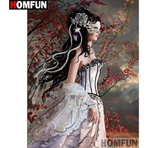 HOMFUN 5D Diamond Painting Full Drill Diamond Embroidery "Cartoon beauty" Picture Of Rhinestone Handmade Home Decor A26156