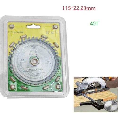 4.5inch/115mm 40 Teeth Carbide Circular Saw Blade Disc Cutter For Cutting Wood Angle Grinder Power Tool Accessories