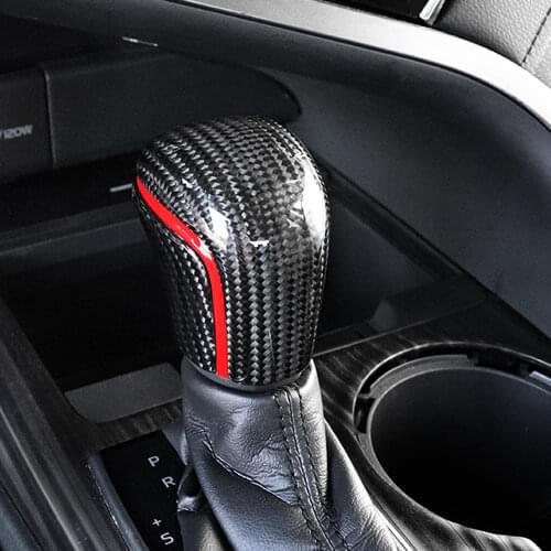 Car Gear Knob Head Speed Shifter Ball Real Carbon Fiber For Toyota Camry Xv70 For Toyota Corolla Interior Accessories Styling