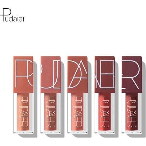 Pudaiers Lip-colored, Bare-white, Light-fog, Soft Liquid Lipstick No-cup Five-color, Lip-glazed Foreign Trade Makeup Cosmetic