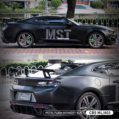 Good Market Metal Flash Black Full Car Body Stickers Film Metallic Air Bubble Free Car Wrap