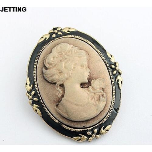 JETTING New Style Cameo Elegant Antique Wedding Beauty Brooch Pin Wholesale