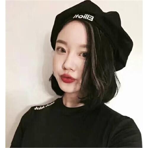 Korean version versatile suede letter Beret octagon hat autumn winter mens and womens solid color pumpkin painter hat WS-2935