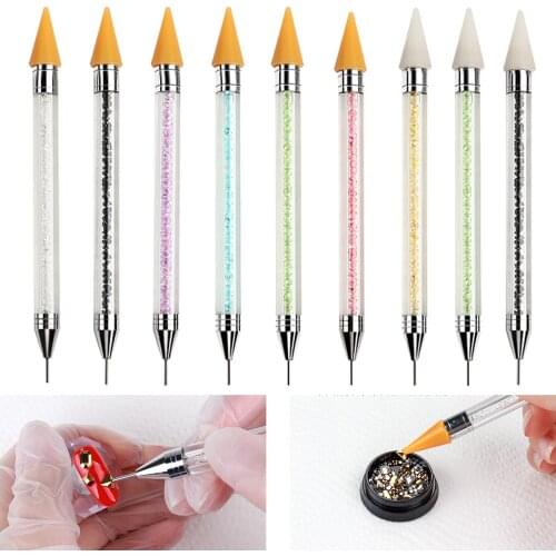 Nail Point Pen Double-Head DIY Acrylic Manicure Decoration Drill Doting Tool Manicure Nail Dril Bits Nails Accessories