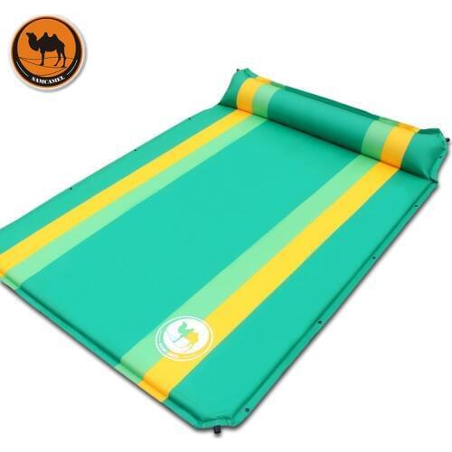 High Quality 033-2 3colors Couple 2persons Automatic Inflatable Mattress Outdoor Camping Travel Cushion PVC Thicken Widen Mat