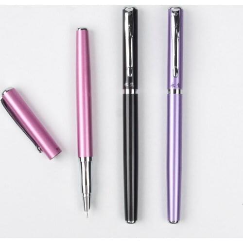 Financial tip 0.38mm Extremely fine Fountain pen Multicolor steel Classic body ink pen Stationery Office school supplies
