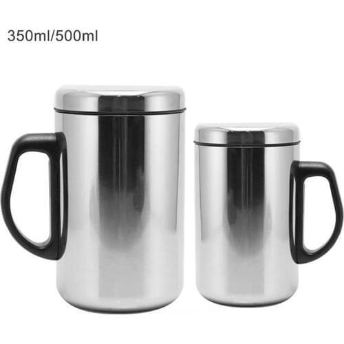 350/500ml Stainless Steel Double Wall Insulation Office Cup Water Beer Coffee Mug Gift