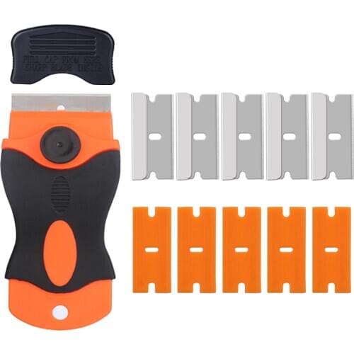 Plastic Razor Blades Scraper Car Window Glass Vinyl Decal Tint Removal Label Adhesive Installation Cleaning Tool