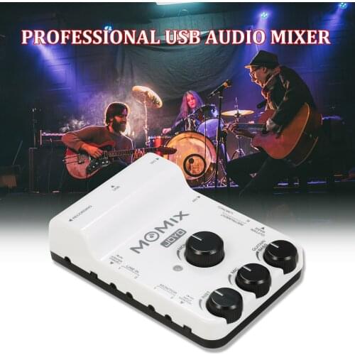 JOYO MOMIX USB Audio Interface Mixer Professional Sound Mixing Console for PC Smartphone Tablet Audio Equipment Plug & Play