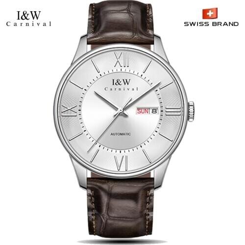 Switzerland Top Brand Luxury Watch Men MIYOTA 820A Automatic Mechanical Wrist Watch Sapphire Leather Clock relogio masculino