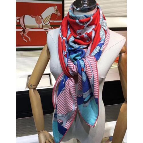 2019 new arrival winter autumn chain colorful 70% cashmere 30% silk scarf 140*140 cm big warm shawl wrap for women lady girl