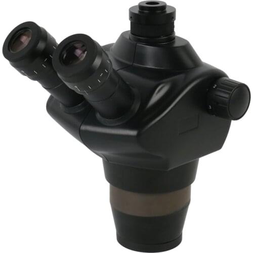 ST8050 Simul Focal 8X-50X Continuous Zoom Parfocal Trinocular Stereo Microscope Head 115MM Work Distance