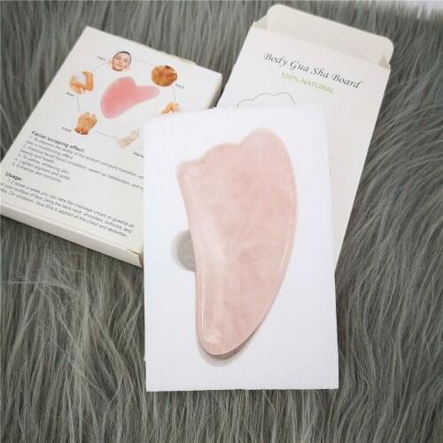 Natural Jade Gua Sha Scraper Board Massage Rose Quartz Jade Guasha Stone For Face Neck Skin Lifting Wrinkle Remover Beauty Care
