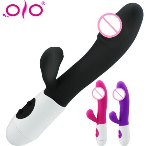 OLO Women G-Spot Stimulator Non-toxic Waterproof Female Dildo Vibrator Silicone Vagina Clitoris Anal Massager Couples Sex Toys
