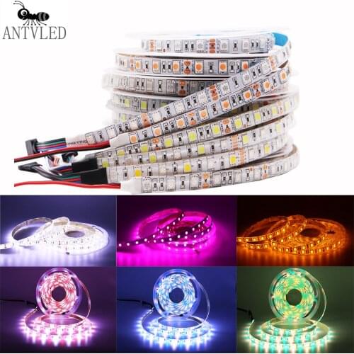 Led Strip 5050SMD Flexible Led Light Highlight 5M White PCB , White/Warm Withe/Green/Blue/RGB/RGBW/RGBWW 60Leds/m DC12V