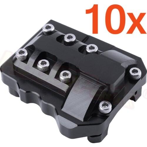 10pcs/lot TRX4 Aluminum Alloy Diff Cover Front / Rear Upgrade Parts For Traxxas TRX-4 RC Crawler Car
