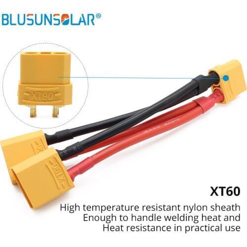 100 Pcs/Lot XT90 Parallel Battery Connectors Adaptor Cable Extension Y Splitter For Parallel Battery Connection ZD0192
