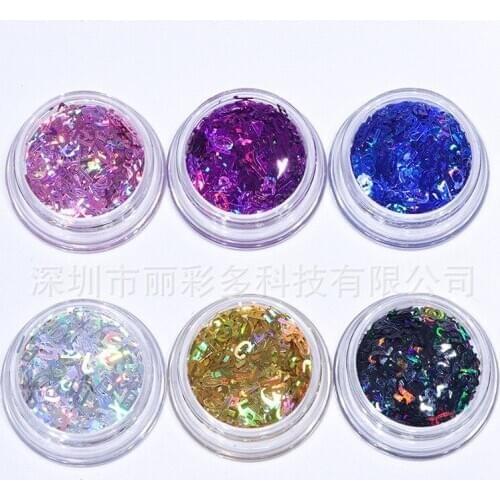1000g/lot English Letters Sequins Glitter Nail Art Accessories Nail Patches Eye Makeup Sequins Crystal Mud DIY Materials