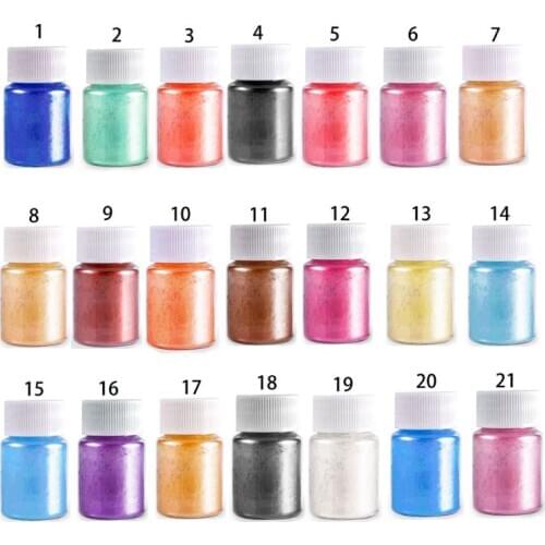 21 Colors Aurora Resin Mica Pearlescent Pigments Colorants Resin Jewelry Making Dropship