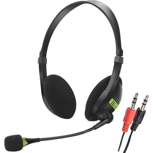 3.5mm Plug Wired Business Headphones With Microphone Office Home Working Gamer Lightweight Headset For Phone Computer PC Tablet