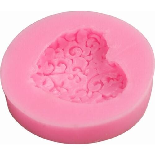 3D Rose Flower Bouquet Loving Heart Shape Valentine Day Gift Present Fondant Cake Mold Silicone Sugar Chocolate