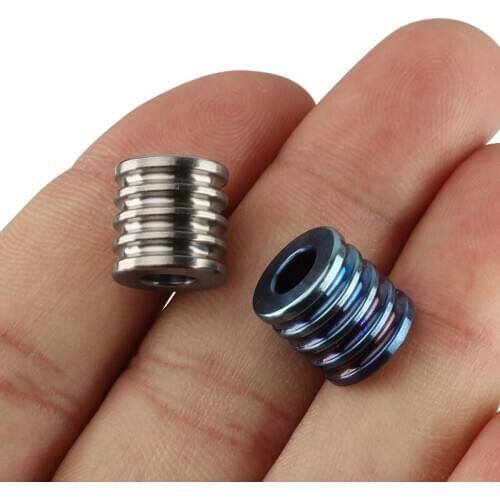 5pcs Titanium Alloy Knife Beads Paracord Umbrella Rope Outdoor EDC Lanyard Gadgets Pendant