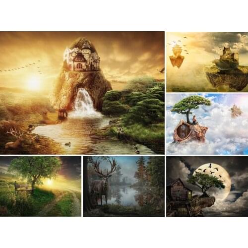 5D DIY Diamond Embroidery Abstract Landscape Movie Fairy Tale Painting Cross Stitch Kits Mosaic Art Picture of Rhinestones Decor