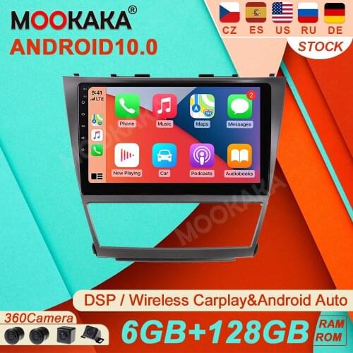 6+128G Android10.0 DSP For Toyota Camry 2006-2011 Car Radio Multimedia Video Player NavigationGPS Accessories Auto 2 Din NO DVD