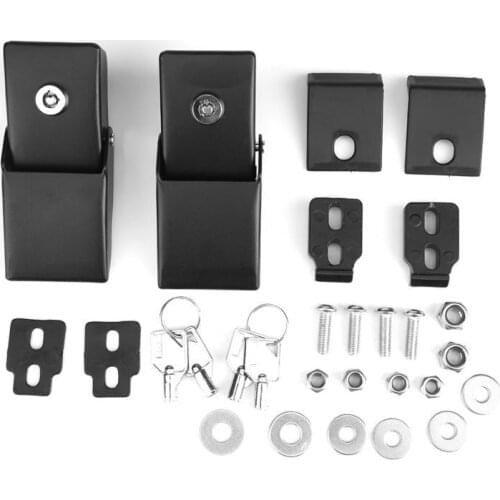 Car Auto Anti-Theft Metal Locking Hood Lock Catch Latches Kit with Keys for Jeep Wrangler JK 2007-2017