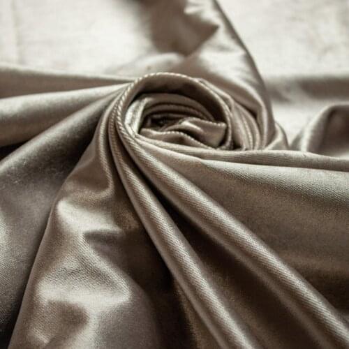 Gray Curtain Velvet Fabric 145 cm width 10 mt'ye up cut