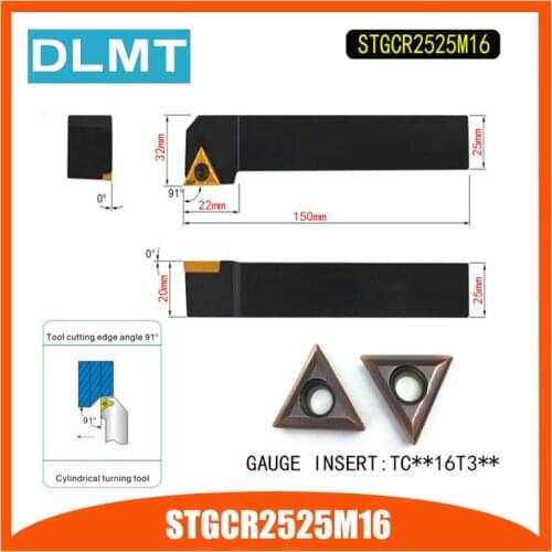 STGCR2525M16 91 Degrees External Turning Tool Holder For TCMT16T304 TCMT16T308 Used on CNC Lathe Machine