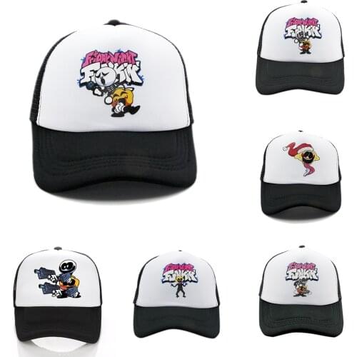 Friday Night Funkin Game Cap Adult Peaked Cap Black Red Baseball Caps Adjustable Hat Action Figure Toys for Children Gift