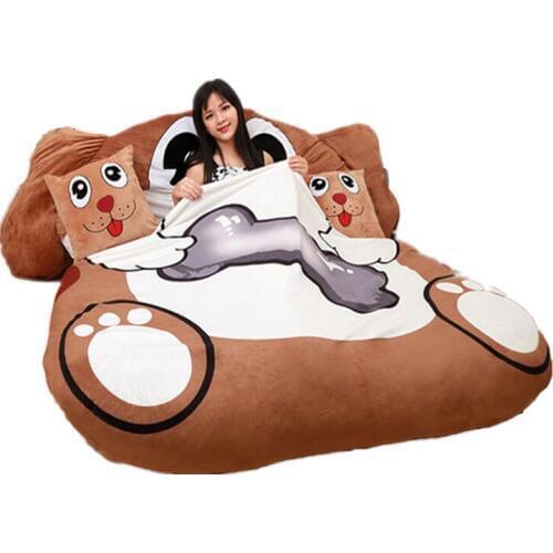 Fancytrader Cartoon Animal Dog Tatami Giant Stuffed Soft Beanbag Bed Carpet Mat Sofa