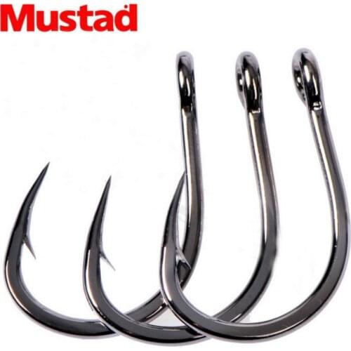 Mustad Hooks Deep Ocean Fishing 10827np# 4X Strong Hook Live Bait Barbed Iron Board Fishing Hooks Jig Hook Jig Bait Pesca Anzol