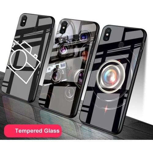 Art camera Tempered Glass Phone Case For Redmi Note 5 6 7 8 9 Pro Note8T Note9S Redmi8 9 Cover Shell