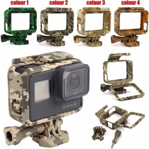 Camouflage Protective Frame Case for GoPro Hero 6 5 Black Camera Side Open Standard Border Frame for GoPro 6 5 Accessory