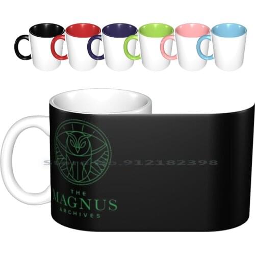 All Seeing Owl Ceramic Mugs Coffee Cups Milk Tea Mug The Magnus Archives Owl Magnus Archives Rusty Quill Alexander J Newall