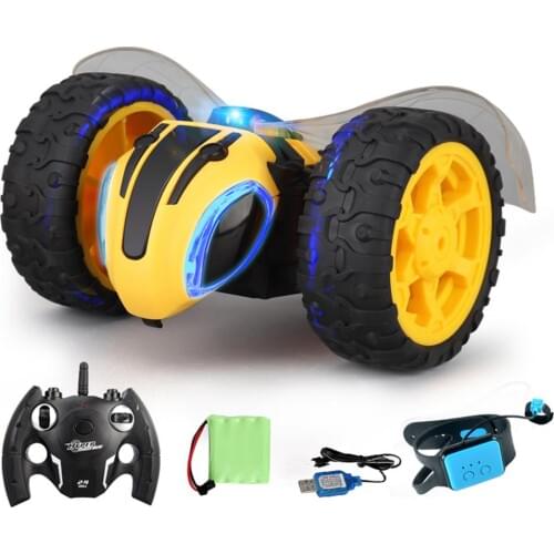 RC Stunt Car Toy 360 Degrees Rotation Flip 2.4Ghz Rechargeable Bee Truck Vehicle Toys for Children Christmas New Year Gift