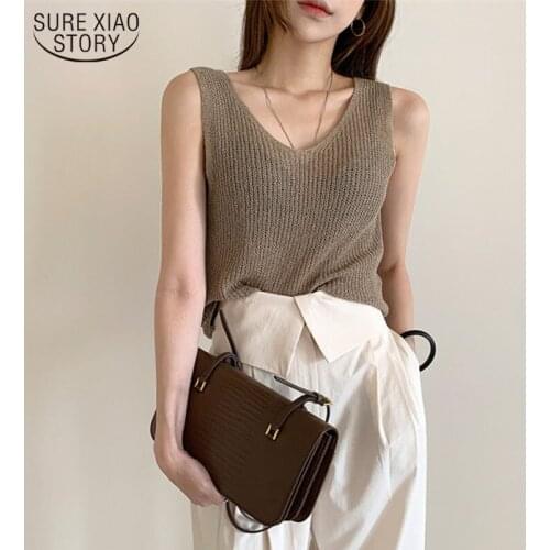 2021 Summer Tank Solid Color Woman Shirt Backless Tank Simple Cotton Womens Blouse Crop Tops Fashion Clothes for Women 13681