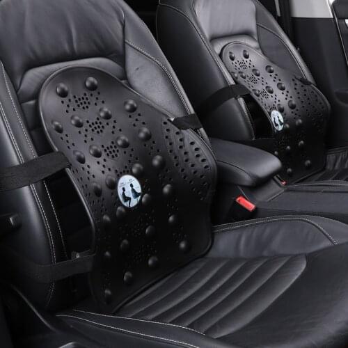 2021The New Universal Car Back Support Chair Massage Lumbar Support Waist Cushion Mesh Ventilate Cushion Pad For Car Office Home