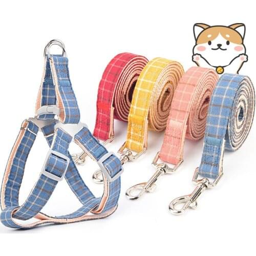 New Pet Supplies Traction Rope Lattice Chest Back Dog Chain Imitation Nylon Dog Rope Suitable for Small And Medium-Sized Dogs