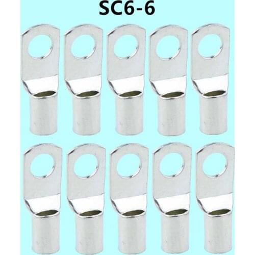 Brand new SC6-6 Bolt Hole Tinned Copper Cable lugs Terminals set Wire terminals connector