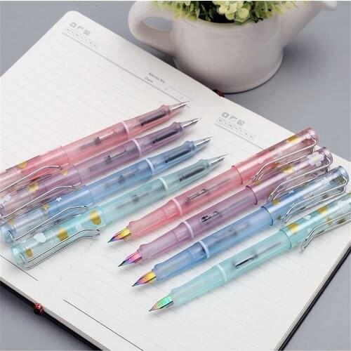 New listing High quality 411 Transparent Colors Office Fountain Pen student School Stationery Supplies ink pen