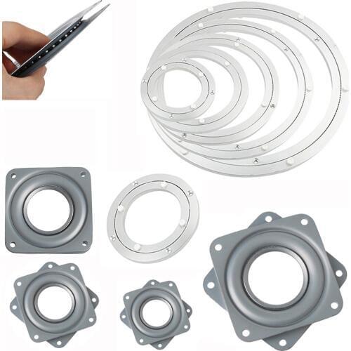 Bearing Swivel Plate Silver White Dining Table Base Rotating Aluminium Turntables